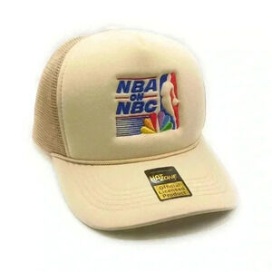 Retro Basketball Mesh Trucker SnapBack (Khaki)